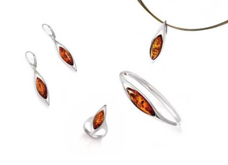 amber and silver jewelery