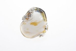 white amber ring